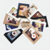 Paper picture frames in multiple colors displayed in a circle, with a string and wooden clips for creative decoration.