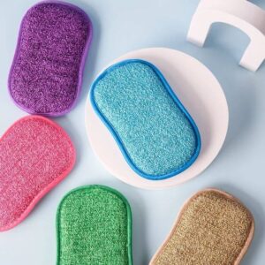 Durable, scratch-free kitchen sponge that tackles grease, food residue, and stains on dishes, appliances, and surfaces.