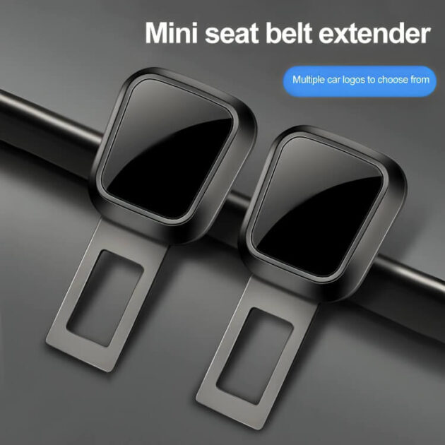 Mini seat belt extender designed for tight spaces and small car interiors.