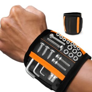 Magnetic Wristband for Tools – 15 Strong Magnets, DIY Tool Holder, Ideal Gift for Men, Handymen & Dad